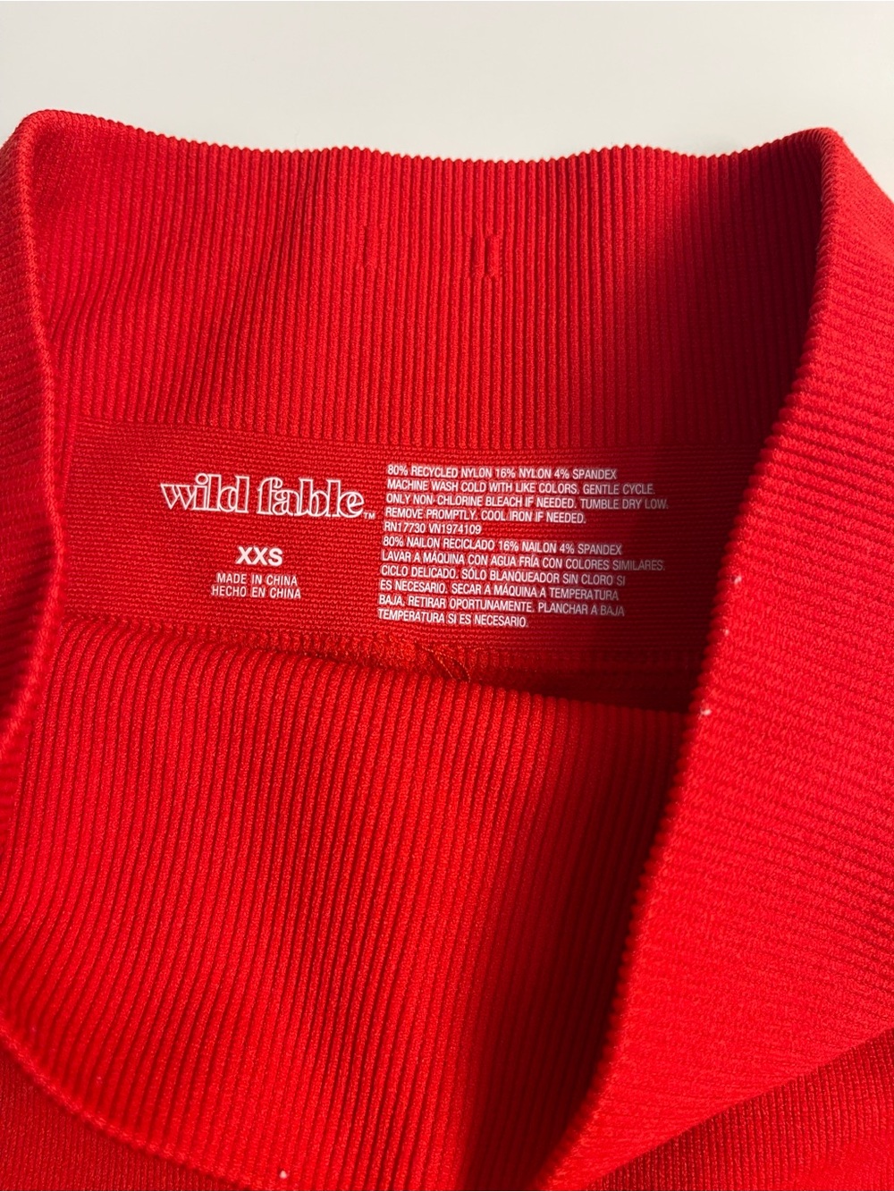 wild fable Red High-Rise Athletic Dance Shorts with White Trim Teen Tween XXS - Picture 2 of 2